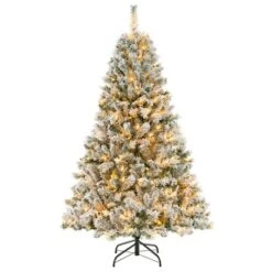 Costway 6 FT/7FT/8FT Pre-Lit Christmas Tree 3-Minute Quick Shape Flocked Decor With 300/450/600 LED Lights 21 Costway 6 FT/7FT/8FT Pre-Lit Christmas Tree 3-Minute Quick Shape Flocked Decor With 300/450/600 LED Lights -Northlight Sale Store GUEST 00ceca5d 26b5 4974 b05d 99ea091ef956