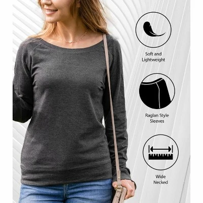 Women's - Disney - Christmas Wishes Tiana Lightweight French Terry Wide Neck Long Sleeve Graphic Shirt 3 Women's - Disney - Christmas Wishes Tiana Lightweight French Terry Wide Neck Long Sleeve Graphic Shirt - Image 3