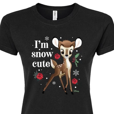 Women's - Disney - Christmas - I'm Snow Cute Fitted Graphic T-Shirt 1 Women's - Disney - Christmas - I'm Snow Cute Fitted Graphic T-Shirt