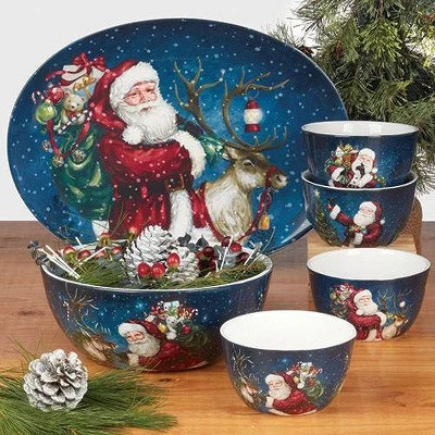 Certified International Set Of 4 24oz Santa's Secret Ice Cream Bowls 1 Certified International Set Of 4 24oz Santa's Secret Ice Cream Bowls