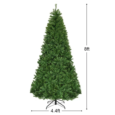 Costway 8Ft Pre-Lit Artificial Christmas Tree Hinged 750 LED Lights 2 Costway 8Ft Pre-Lit Artificial Christmas Tree Hinged 750 LED Lights - Image 2