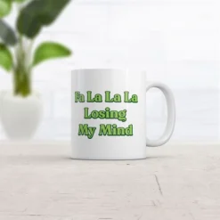 Crazy Dog Fa La La La Losing My Mind Mug Funny Sarcastic Christmas Carol Novelty Coffee Cup-11oz