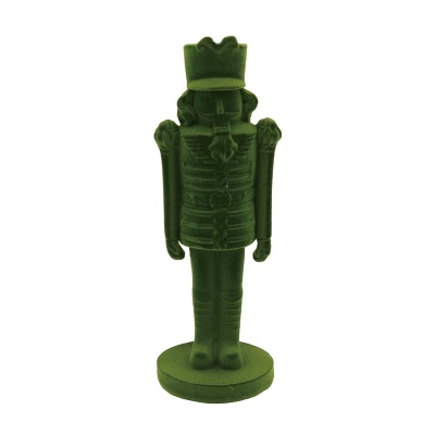 Transpac Medium Flocked Green Nutcracker Figurine Christmas Decor Tabletop Gift For Holiday Decorations Indoor Use 1 Transpac Medium Flocked Green Nutcracker Figurine Christmas Decor Tabletop Gift For Holiday Decorations Indoor Use