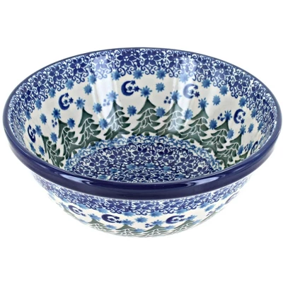 Blue Rose Polish Pottery Ceramika Artystyczna Cereal Bowl 8 Blue Rose Polish Pottery Ceramika Artystyczna Cereal Bowl - Image 8