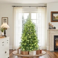 LuxenHome 6Ft Pre-Lit Green Full Artificial Cedar Christmas Tree With Metal Stand 12 LuxenHome 6Ft Pre-Lit Green Full Artificial Cedar Christmas Tree With Metal Stand -Northlight Sale Store GUEST 092eaafe ff71 465b bbc2 59c5b749eda9