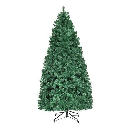 Costway 7Ft/7.5Ft/8Ft Pre-Lit PVC Christmas Tree Hinged 300/400/430 Lights 3 Costway 7Ft/7.5Ft/8Ft Pre-Lit PVC Christmas Tree Hinged 300/400/430 Lights - Image 3