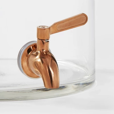 2gal Glass Modern Beverage Dispenser - Threshold™: Cold Drink Holder, 2 Gallon Capacity, Stainless Steel & Wood 3 2gal Glass Modern Beverage Dispenser - Threshold™: Cold Drink Holder, 2 Gallon Capacity, Stainless Steel & Wood - Image 3