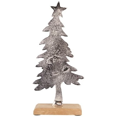 Northlight Embossed Swaying Tree Metal Christmas Decoration - 12" 5 Northlight Embossed Swaying Tree Metal Christmas Decoration - 12" - Image 5