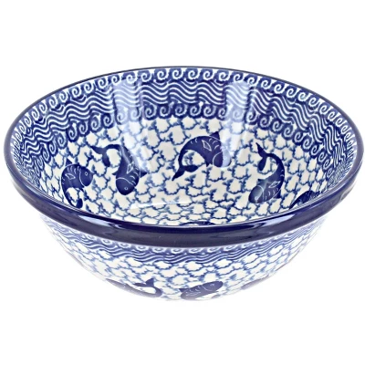 Blue Rose Polish Pottery Ceramika Artystyczna Cereal Bowl 13 Blue Rose Polish Pottery Ceramika Artystyczna Cereal Bowl - Image 13