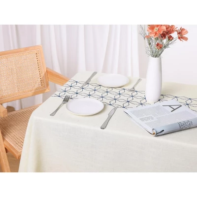 Unique Bargains Rustic Cotton Linen Waterproof Dinner Party Christmas Table Cover 1 Pc 1 Unique Bargains Rustic Cotton Linen Waterproof Dinner Party Christmas Table Cover 1 Pc