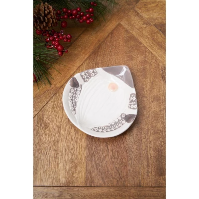 Gallerie II Beige Gnome 3D Small Christmas Cookie Plate 1 Gallerie II Beige Gnome 3D Small Christmas Cookie Plate