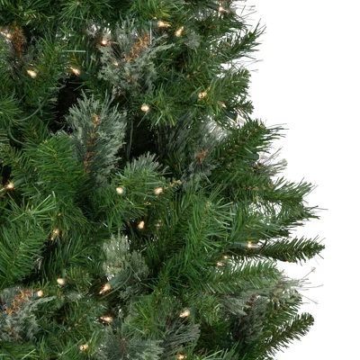 Northlight Pre-Lit Medium Mixed Cashmere Pine Artificial Christmas Tree - 6.5' - Clear Lights 2 Northlight Pre-Lit Medium Mixed Cashmere Pine Artificial Christmas Tree - 6.5' - Clear Lights - Image 2