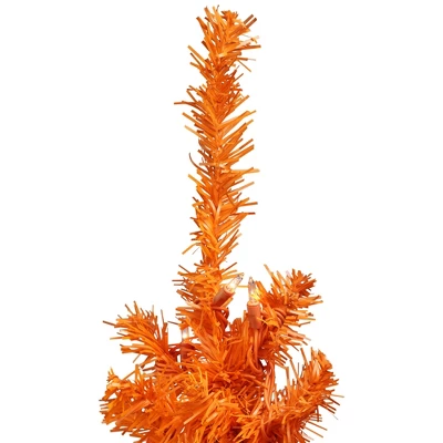 Northlight Pre-Lit Medium Artificial Pine Christmas Tree - 3' - Orange - Clear Lights 4 Northlight Pre-Lit Medium Artificial Pine Christmas Tree - 3' - Orange - Clear Lights - Image 4