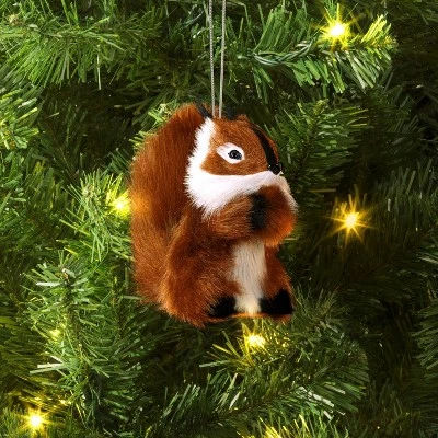 4" Christmas Faux Fur Animals Squirrel Ornament - Wondershop™ 1 4" Christmas Faux Fur Animals Squirrel Ornament - Wondershop™