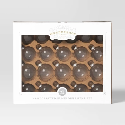 42pc Round Glass Christmas Tree Ornament Set - Wondershop™ 2 42pc Round Glass Christmas Tree Ornament Set - Wondershop™ - Image 2