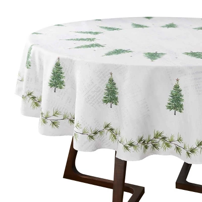Avanti Linens Trees 70" Round Tablecloth 1 Avanti Linens Trees 70" Round Tablecloth