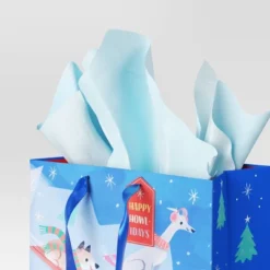 30ct Banded Christmas Gift Tissue Paper White/Blue/Navy - Wondershopâ˘