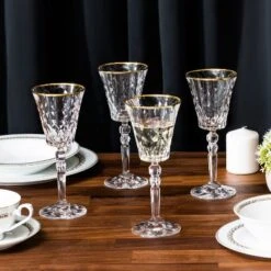 Lorren Home Trends Marilyn Gold White Wine Goblets, Set Of 4 8 Lorren Home Trends Marilyn Gold White Wine Goblets, Set Of 4 -Northlight Sale Store GUEST 14888243 5d4a 4753 bac7 c7fdd3507cbd