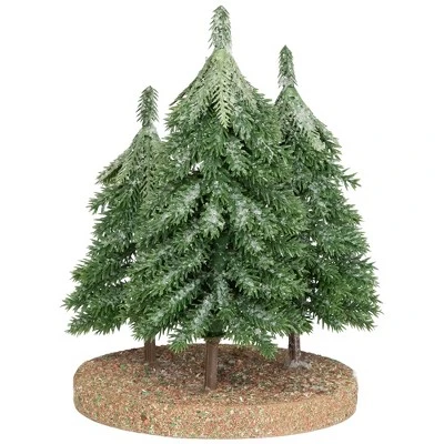 Northlight Icy Downswept Pine Trio Of Trees Christmas Decoration - 8" - Unlit 2 Northlight Icy Downswept Pine Trio Of Trees Christmas Decoration - 8" - Unlit - Image 2