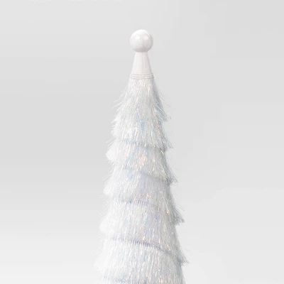 18" Christmas Tinsel Tree Decor Iridescent - Wondershop™ 2 18" Christmas Tinsel Tree Decor Iridescent - Wondershop™ - Image 2