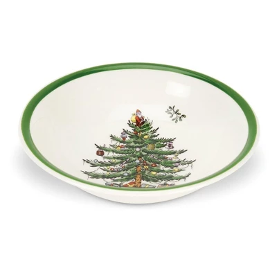 Spode Christmas Tree Ascot Cereal Bowls Set Of 4, Use For Breakfast, Oatmeal, Cereal, Or Soup Made Of Fine Earthenware, Measures 8-Inch 3 Spode Christmas Tree Ascot Cereal Bowls Set Of 4, Use For Breakfast, Oatmeal, Cereal, Or Soup Made Of Fine Earthenware, Measures 8-Inch - Image 3