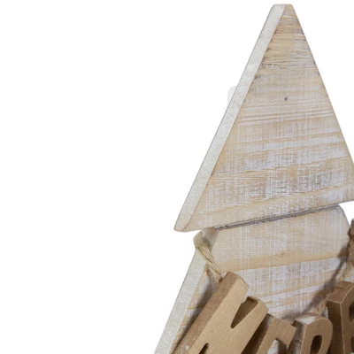 Northlight Wooden Tree "Merry And Bright" Christmas Decoration - 23" - Gold And Red 3 Northlight Wooden Tree "Merry And Bright" Christmas Decoration - 23" - Gold And Red - Image 3