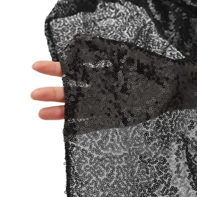 Unique Bargains Polyester Sequin Dining Room Parties Dances Round Tablecloth 1 Pc 3 Unique Bargains Polyester Sequin Dining Room Parties Dances Round Tablecloth 1 Pc - Image 3