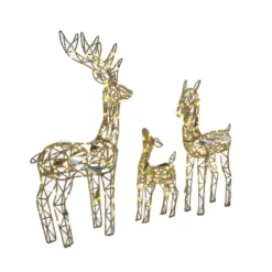 LuxenHome 3-Piece Gold Glitter Deer Family Outdoor Holiday Decoration With Lights Brown 15 LuxenHome 3-Piece Gold Glitter Deer Family Outdoor Holiday Decoration With Lights Brown -Northlight Sale Store GUEST 1aadb500 0ce0 43ff 957d a63bebcff0e6