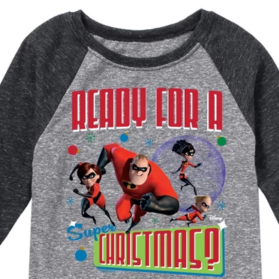 Boys' - Disney - Ready For A Super Christmas Raglan Graphic T-Shirt 1 Boys' - Disney - Ready For A Super Christmas Raglan Graphic T-Shirt