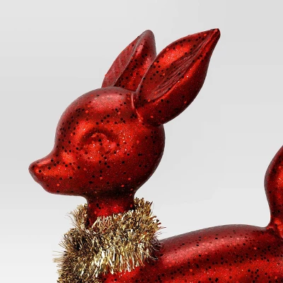 Christmas Plastic Deer Ornament Red - Wondershop™ 2 Christmas Plastic Deer Ornament Red - Wondershop™ - Image 2