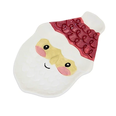 Tag 0.5 Inch Santa Tidbit Plate Christmas Seasonal Tabletop , Entertaining Appetizers (1PC) 2 Tag 0.5 Inch Santa Tidbit Plate Christmas Seasonal Tabletop , Entertaining Appetizers (1PC) - Image 2