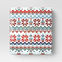 30â 90 Sq Ft Christmas Roll Wrap Scandinavian Sweater Pattern - Wondershopâ˘