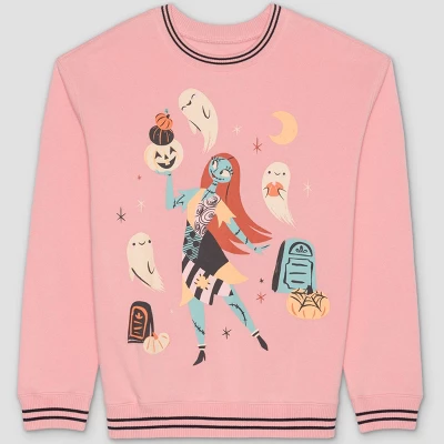 Women's The Nightmare Before Christmas Sally Pullover Sweatshirt - Pink 3 Women's The Nightmare Before Christmas Sally Pullover Sweatshirt - Pink - Image 3