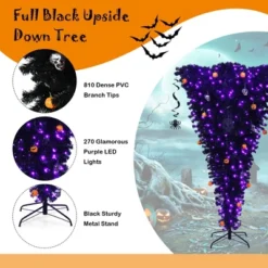 Costway 6ft Upside Down Christmas Halloween Tree Black W/270 Purple LED Lights 16 Costway 6ft Upside Down Christmas Halloween Tree Black W/270 Purple LED Lights -Northlight Sale Store GUEST 1ed7cfae 86fc 42a5 b54a 70fdae5ab761