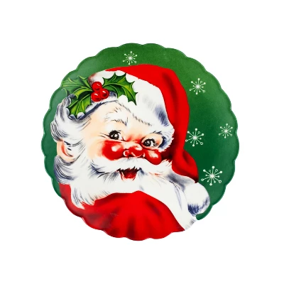 Mr. Christmas Nostalgic Ceramic Scalloped Christmas Plate Set - Bold - 8" - Set Of 4 5 Mr. Christmas Nostalgic Ceramic Scalloped Christmas Plate Set - Bold - 8" - Set Of 4 - Image 5