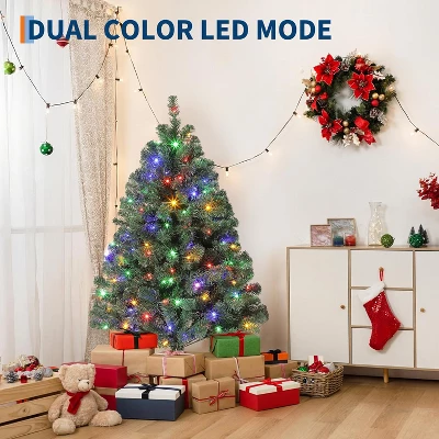 Artificial Spruce Christmas Tree, Premium PVC Hinged Holiday Tree With Sturdy Metal Base, Collapsible Stand For Home, Indoor/Outdoor Use 1 Artificial Spruce Christmas Tree, Premium PVC Hinged Holiday Tree With Sturdy Metal Base, Collapsible Stand For Home, Indoor/Outdoor Use