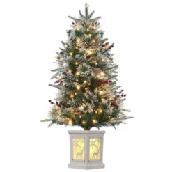 Homhougo 3FT Snow Flocked Mini Christmas Tree With Berry Clusters And Potted Base, Ideal For Table Or Front Porch Use 18 Homhougo 3FT Snow Flocked Mini Christmas Tree With Berry Clusters And Potted Base, Ideal For Table Or Front Porch Use -Northlight Sale Store GUEST 201b6c55 d7fb 46ff 82eb f090b74503e9