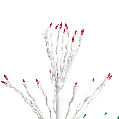 Northlight 4' Prelit Artificial Christmas Tree White Lighted Cascade Twig Outdoor Decoration - Multi-Color Lights 9 Northlight 4' Prelit Artificial Christmas Tree White Lighted Cascade Twig Outdoor Decoration - Multi-Color Lights - Image 9