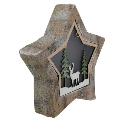 Northlight LED Lighted Star With Reindeer In The Woods Scene Christmas Decoration - 13.25" 2 Northlight LED Lighted Star With Reindeer In The Woods Scene Christmas Decoration - 13.25" - Image 2