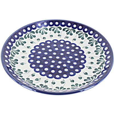 Blue Rose Polish Pottery Ceramika Artystyczna Dinner Plate 2 Blue Rose Polish Pottery Ceramika Artystyczna Dinner Plate - Image 2