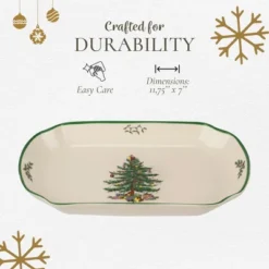 Spode Christmas Tree 11-Inch Rectangular Scalloped Tray, Stoneware Holiday Serving Platter - Festive Tableware - Dishwasher, Microwave, Freezer Safe 8 Spode Christmas Tree 11-Inch Rectangular Scalloped Tray, Stoneware Holiday Serving Platter - Festive Tableware - Dishwasher, Microwave, Freezer Safe -Northlight Sale Store GUEST 231da5c8 2e1a 49f1 b053 bb02dc9430f3