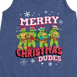Northlight Sale Store 18 Girls' - Teenage Mutant Ninja Turtles - Merry Christmas Dude Graphic Sleeveless Aline Dress