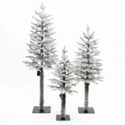 LuxenHome 3-Piece Holiday Artificial Tree Sets With Lights And Flat Stand Green -Northlight Sale Store GUEST 2436eca0 efef 4144 9ff0 de8ff095aadf
