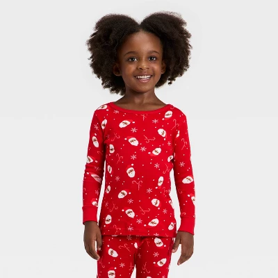 Toddler Santa Print Ribbed Long Sleeve Shirt And Pants Holiday Matching Family Pajama Set - Wondershop™ Red 2 Toddler Santa Print Ribbed Long Sleeve Shirt And Pants Holiday Matching Family Pajama Set - Wondershop™ Red - Image 2