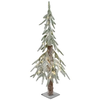 Northlight Pre-Lit Flocked Battery Operated Alpine Artificial Christmas Tree - 3' - Clear LED Lights 8 Northlight Pre-Lit Flocked Battery Operated Alpine Artificial Christmas Tree - 3' - Clear LED Lights - Image 8