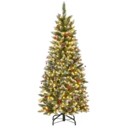 Costway 5 FT Pre-Lit Artificial Christmas Tree With 408 Snowy Branch Tips 250 LED Lights -Northlight Sale Store GUEST 25611f00 32a5 44d5 9190 b9f78ce09e5c