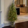 National Tree Company 4ft National Christmas Tree Company Pre-Lit Dunhill Fir Entrance Artificial Christmas Tree With 70 Clear Lights
