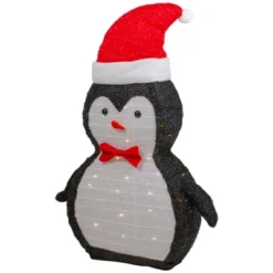 Northlight 28" LED Lighted Tinsel Penguin In Santa Hat Outdoor Christmas Decoration -Northlight Sale Store GUEST 2648e18a d9db 4344 9eff 1a4dbe50f7ab