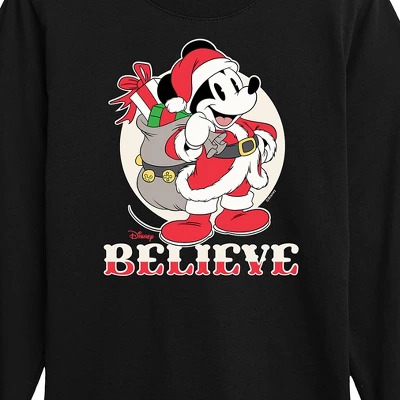 Boys' - Disney - Believe Santa Mickey Christmas Long Sleeve Graphic T-Shirt 1 Boys' - Disney - Believe Santa Mickey Christmas Long Sleeve Graphic T-Shirt