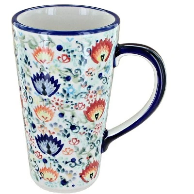 Blue Rose Polish Pottery K083 Manufaktura Large Coffee Mug 7 Blue Rose Polish Pottery K083 Manufaktura Large Coffee Mug - Image 7